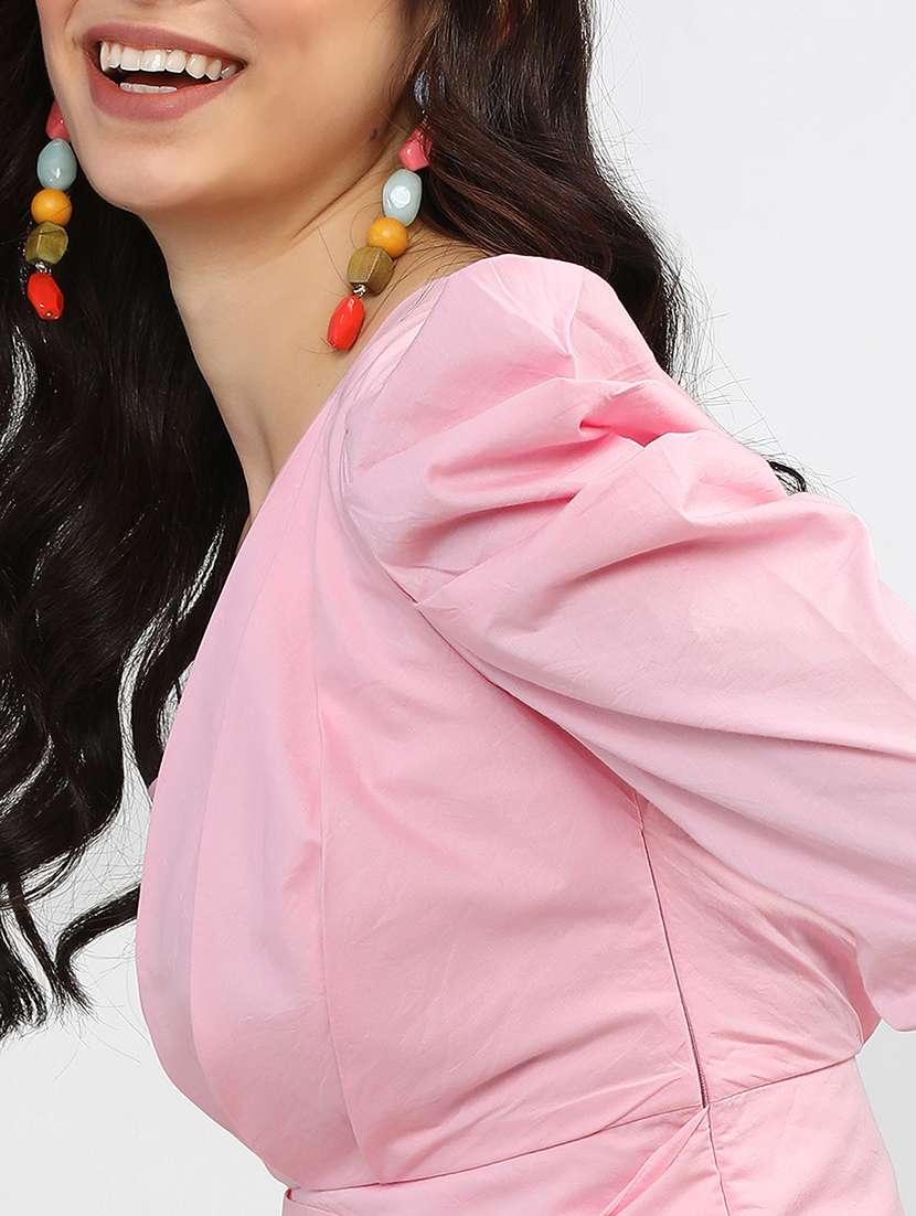 women solids pink cotton regular top - 22471051 -  Standard Image - 1