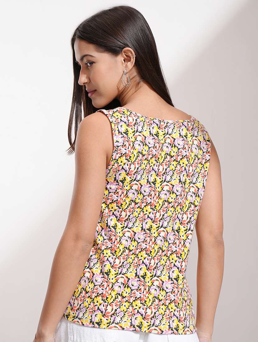 women printed multi cotton regular top - 22471068 -  Standard Image - 4