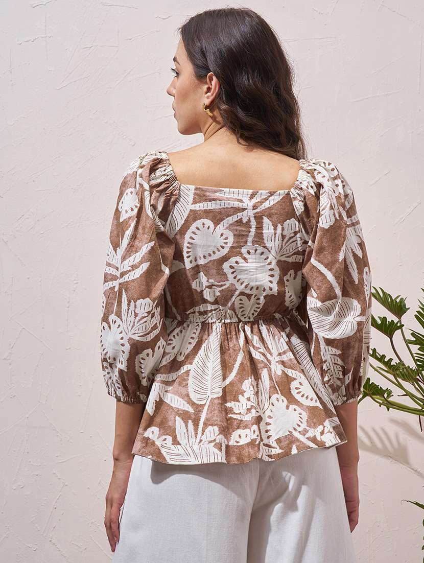 women floral pink cotton regular top - 22471098 -  Standard Image - 4
