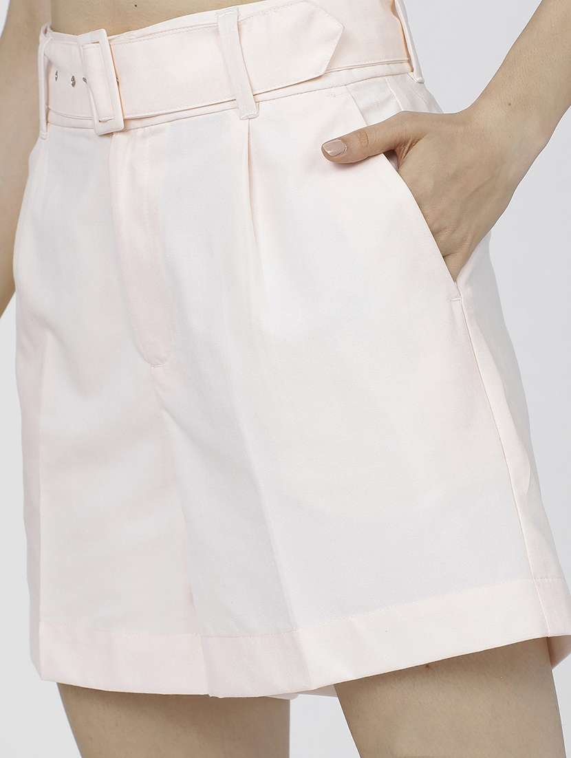 women pink polyester regular short - 22471104 -  Standard Image - 1