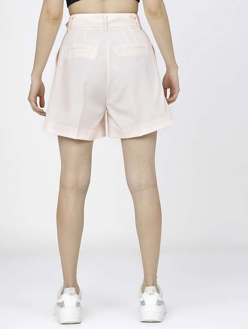 women pink polyester regular short - 22471104 -  Standard Image - 4