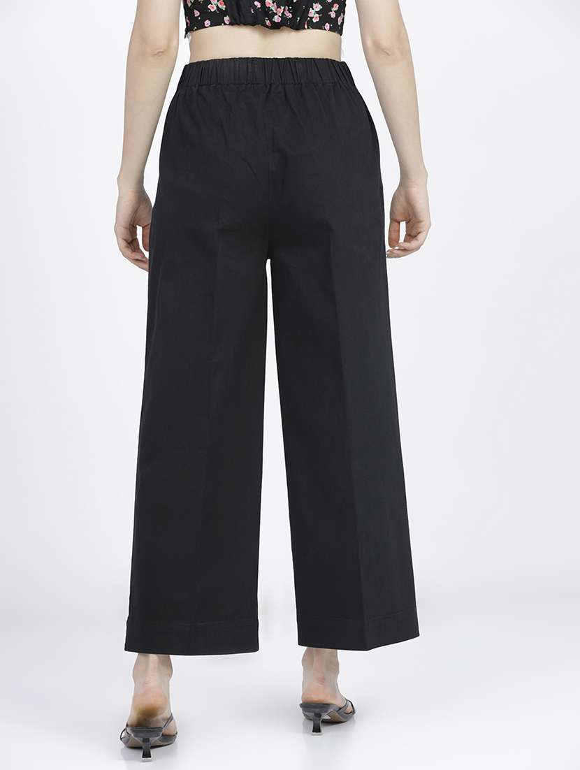women black cotton chinos trouser - 22471182 -  Standard Image - 4