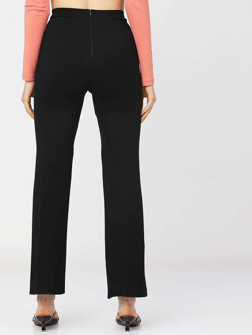 women black viscose chinos trouser - 22471184 -  Standard Image - 4