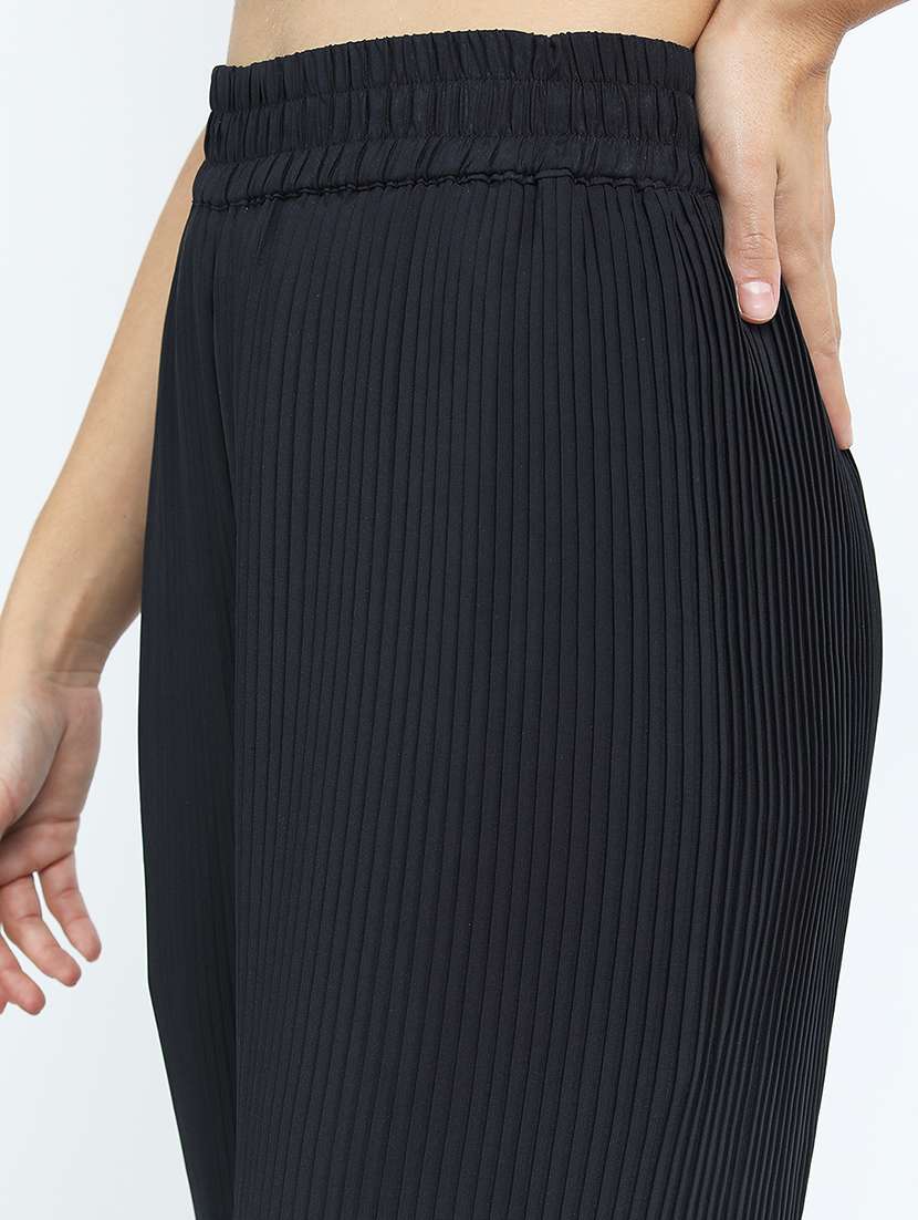 women black polyester chinos trouser - 22471204 -  Standard Image - 1
