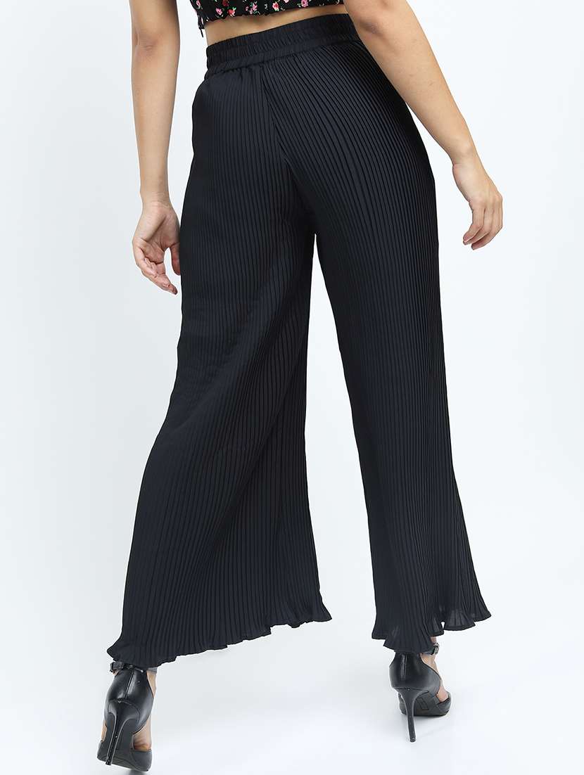 women black polyester chinos trouser - 22471204 -  Standard Image - 4