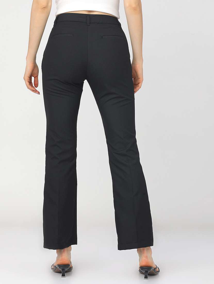 women black polyester chinos trouser - 22471210 -  Standard Image - 4