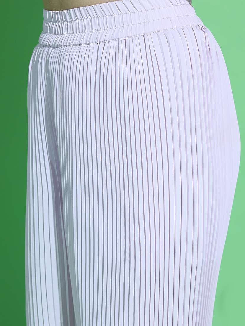 women purple polyester chinos trouser - 22471216 -  Standard Image - 1