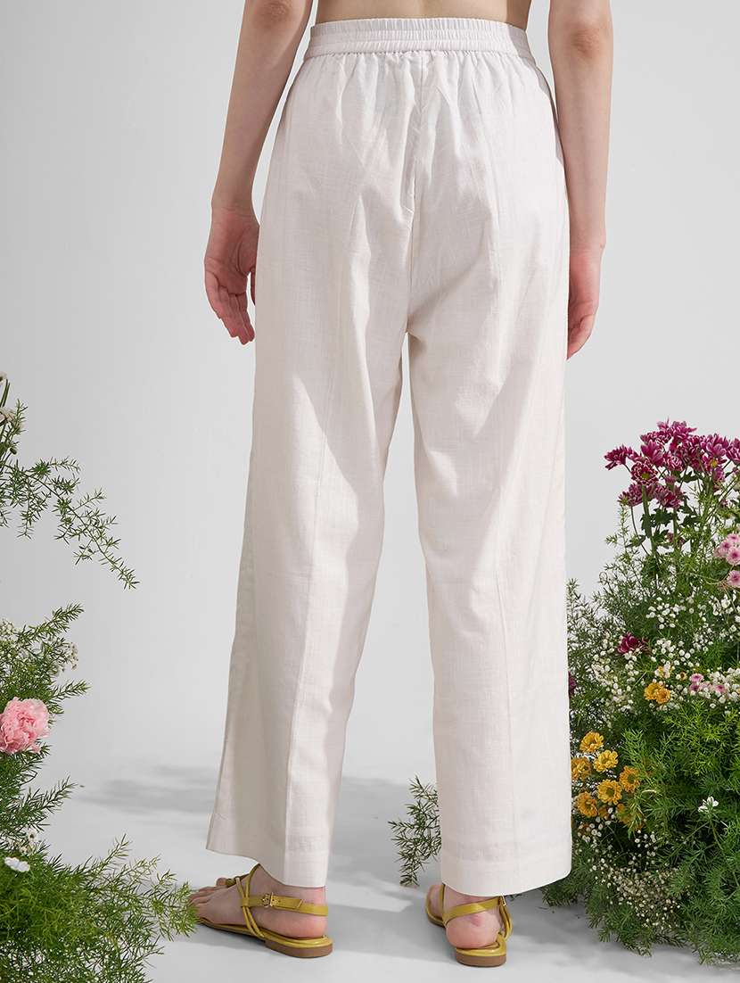 women white cotton chinos trouser - 22471230 -  Standard Image - 4