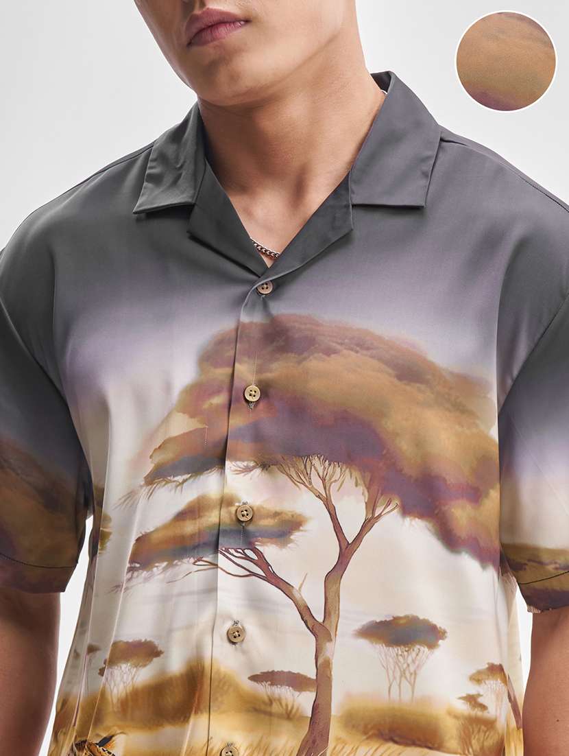 men multi colored polyester plain co-ord set - 22471275 -  Standard Image - 1