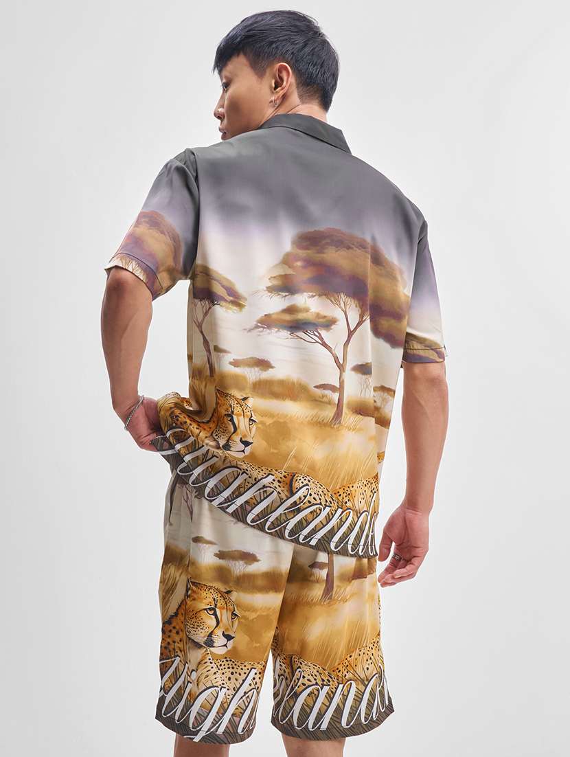 men multi colored polyester plain co-ord set - 22471275 -  Standard Image - 4