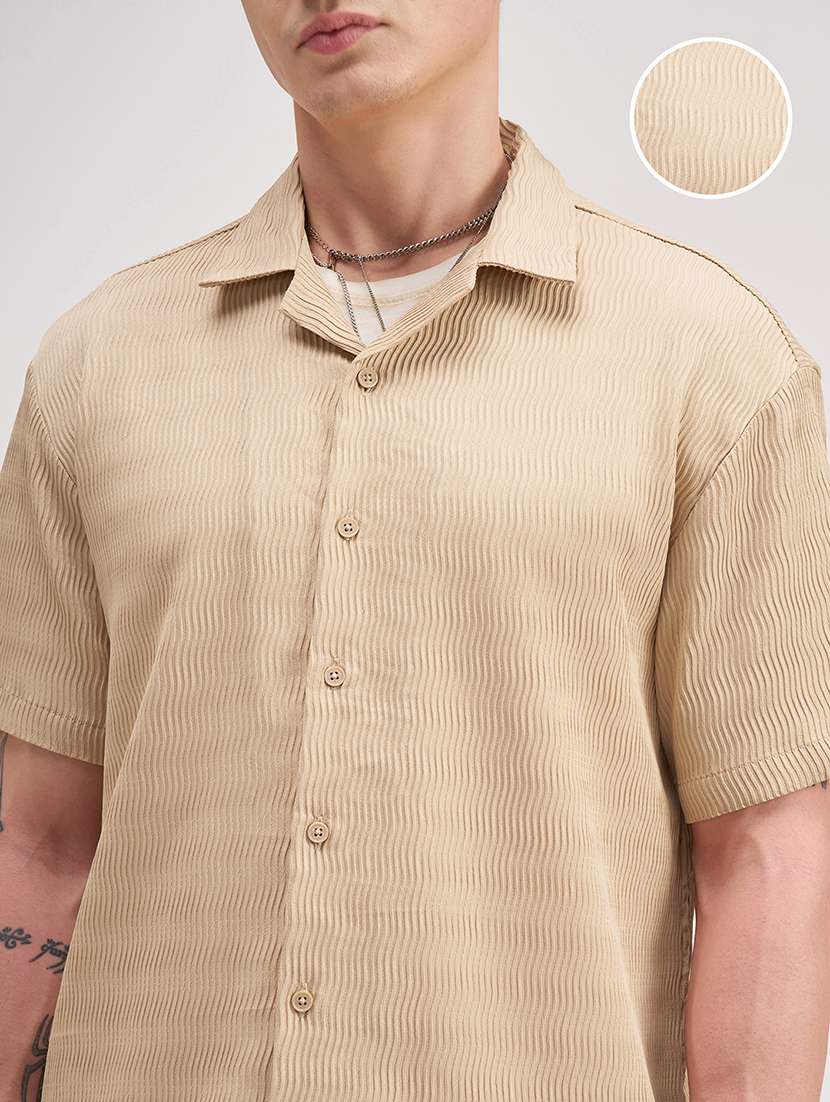men polyester plain co-ord set - 22471281 -  Standard Image - 1