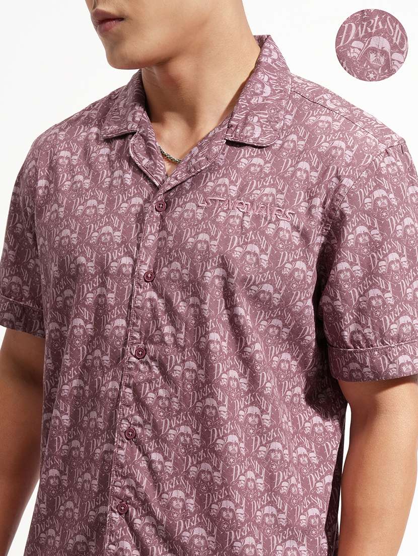 men purple cotton plain co-ord set - 22471291 -  Standard Image - 1