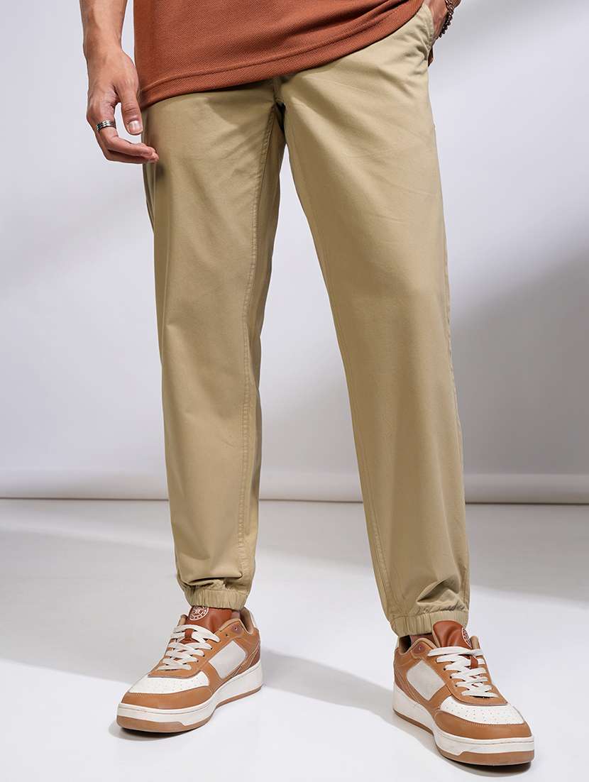 men cotton chinos casual trouser