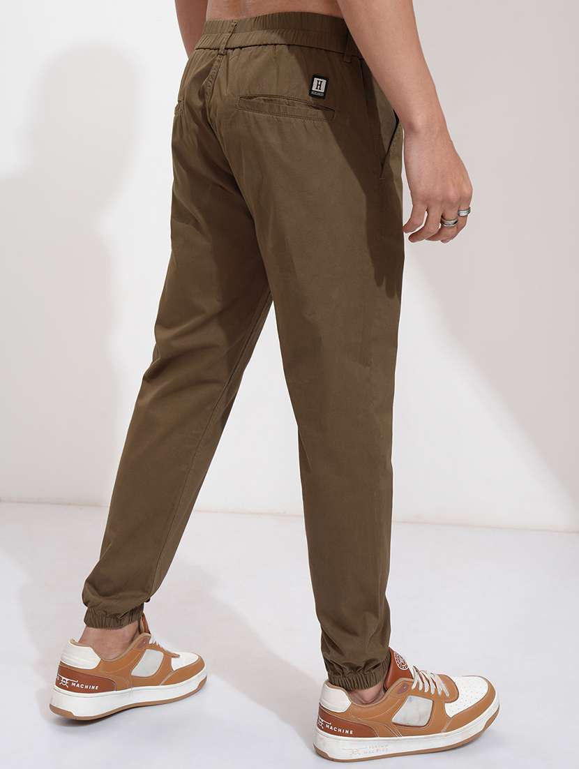 men brown cotton chinos casual trouser - 22471294 -  Standard Image - 4