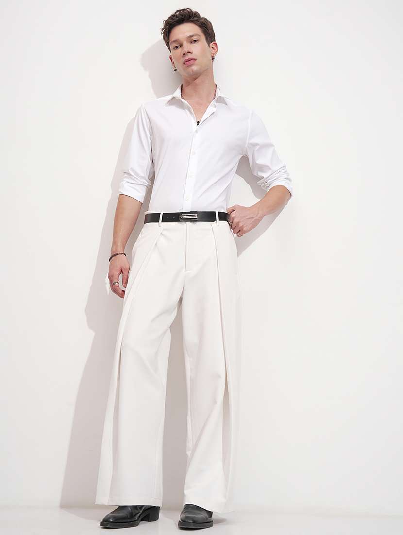 men polyester chinos casual trouser - 22471299 -  Standard Image - 4