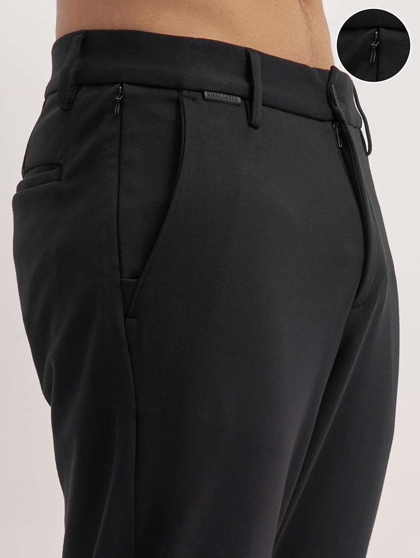men black nylon chinos casual trouser - 22471304 -  Standard Image - 1