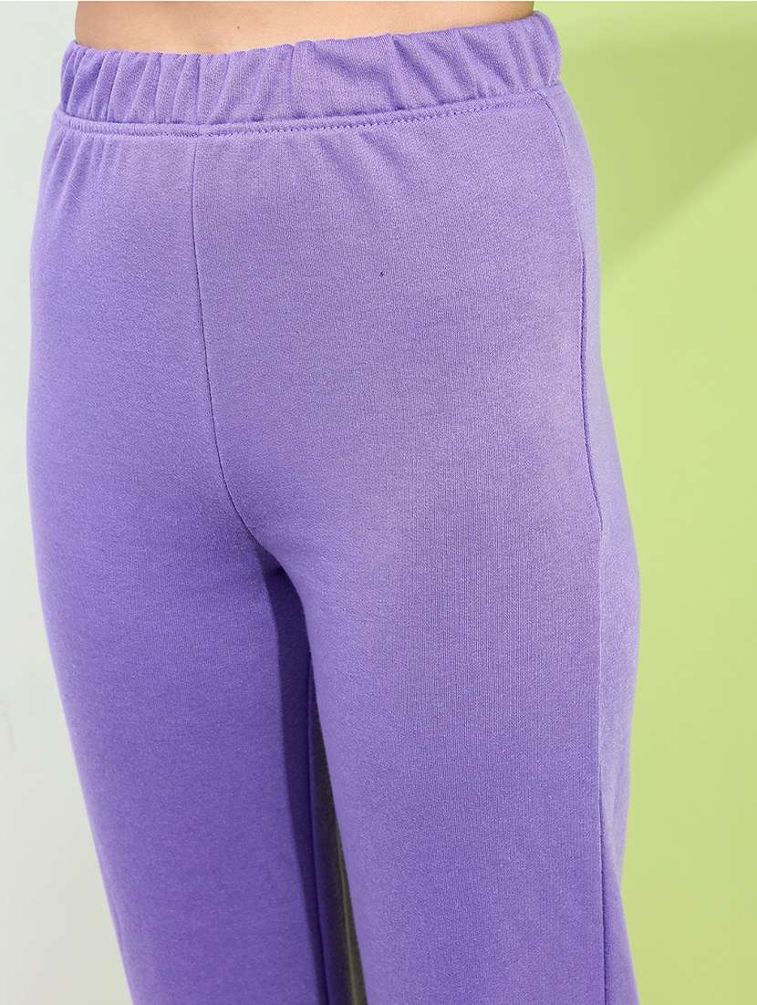 women purple polyester track pant - 22471351 -  Standard Image - 1