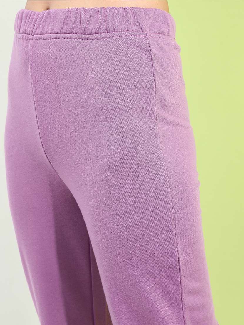 women mauve polyester track pant - 22471352 -  Standard Image - 1