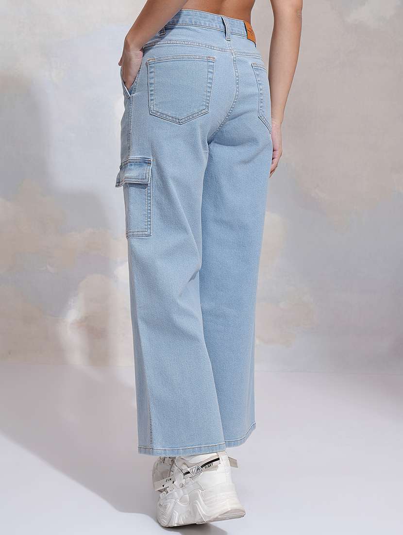 women blue cotton jean - 22471368 -  Standard Image - 4