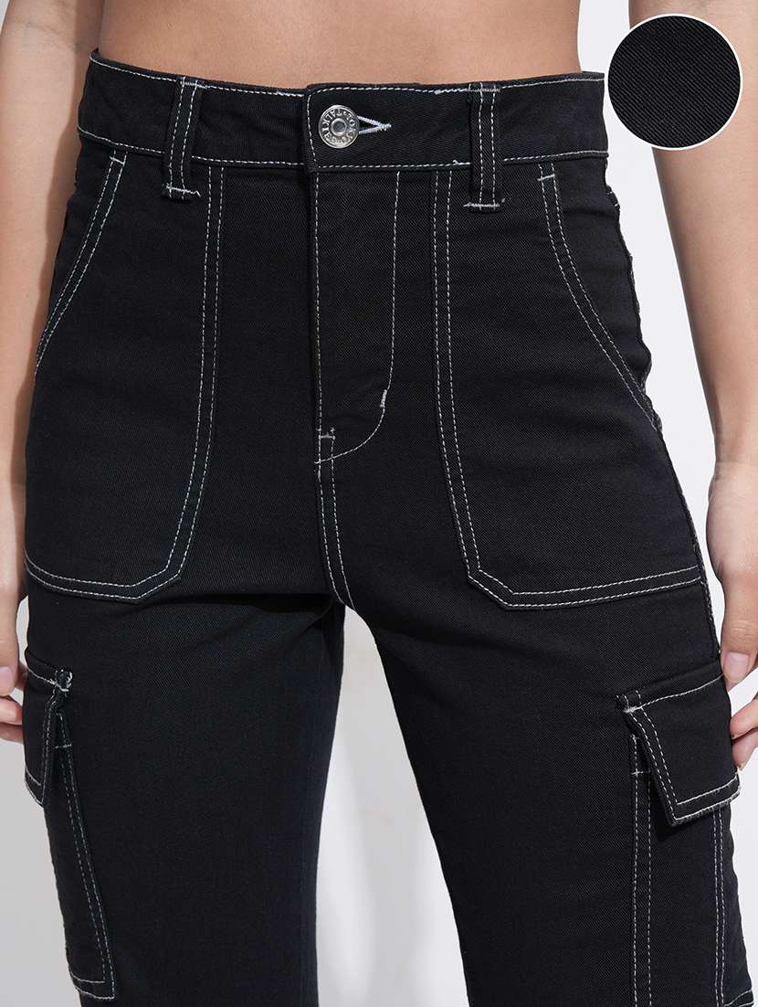 women black cotton jean - 22471370 -  Standard Image - 1