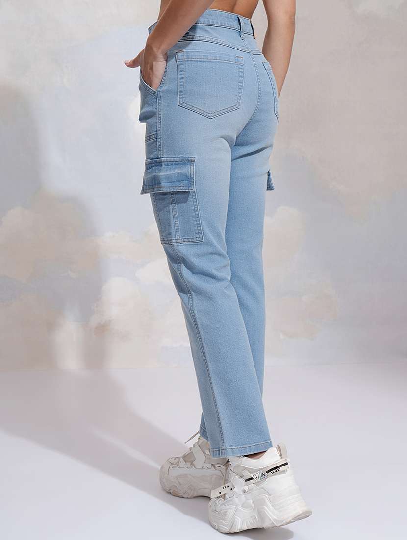 women blue cotton jean - 22471371 -  Standard Image - 4