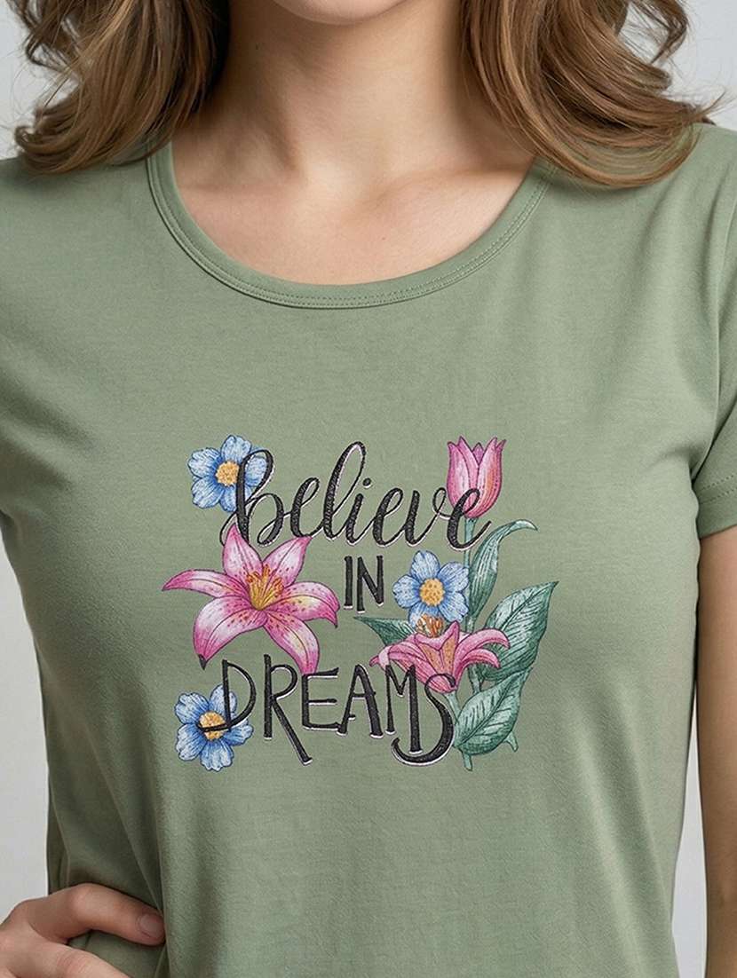 women printed short sleeve loungwear t-shirt - 22471527 -  Standard Image - 1