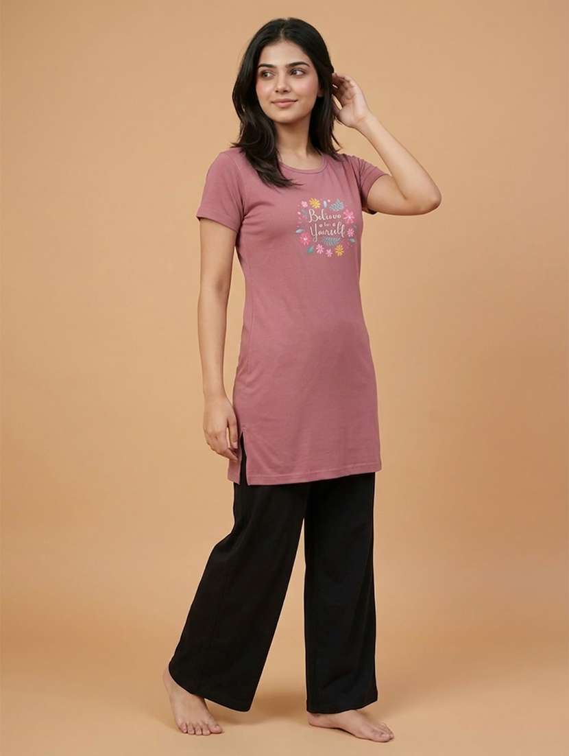 women printed short sleeve loungwear t-shirt - 22471531 -  Standard Image - 4