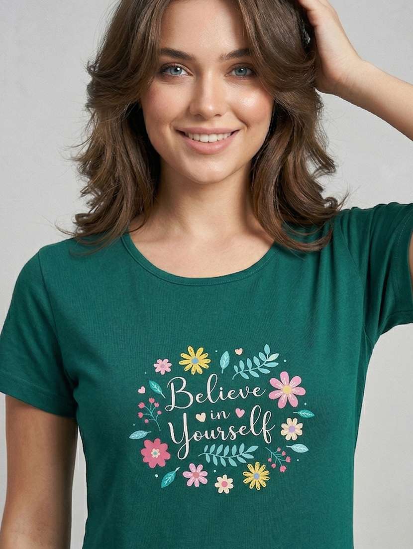 women printed short sleeve loungwear t-shirt - 22471532 -  Standard Image - 1