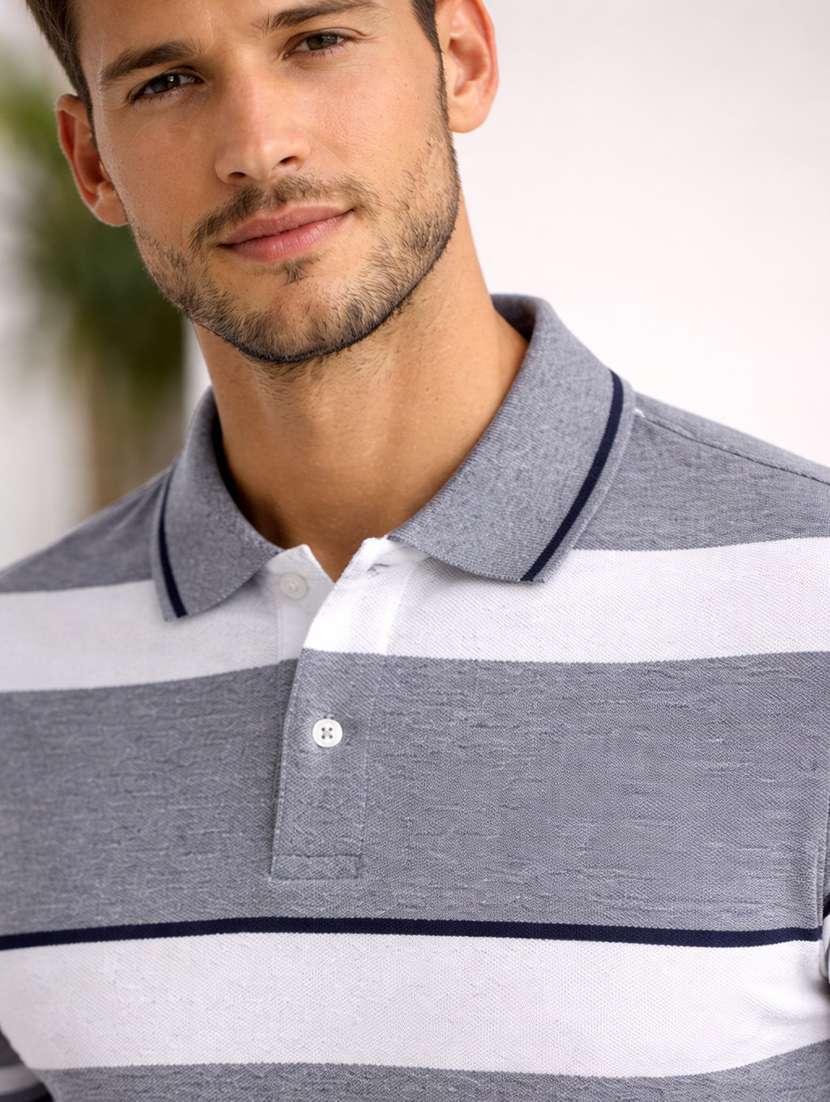 men multi colored cotton blend color block t-shirt - 22471569 -  Standard Image - 1
