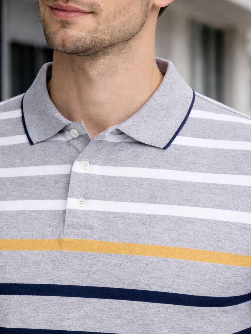 men multi colored cotton blend color block t-shirt - 22471574 -  Standard Image - 1