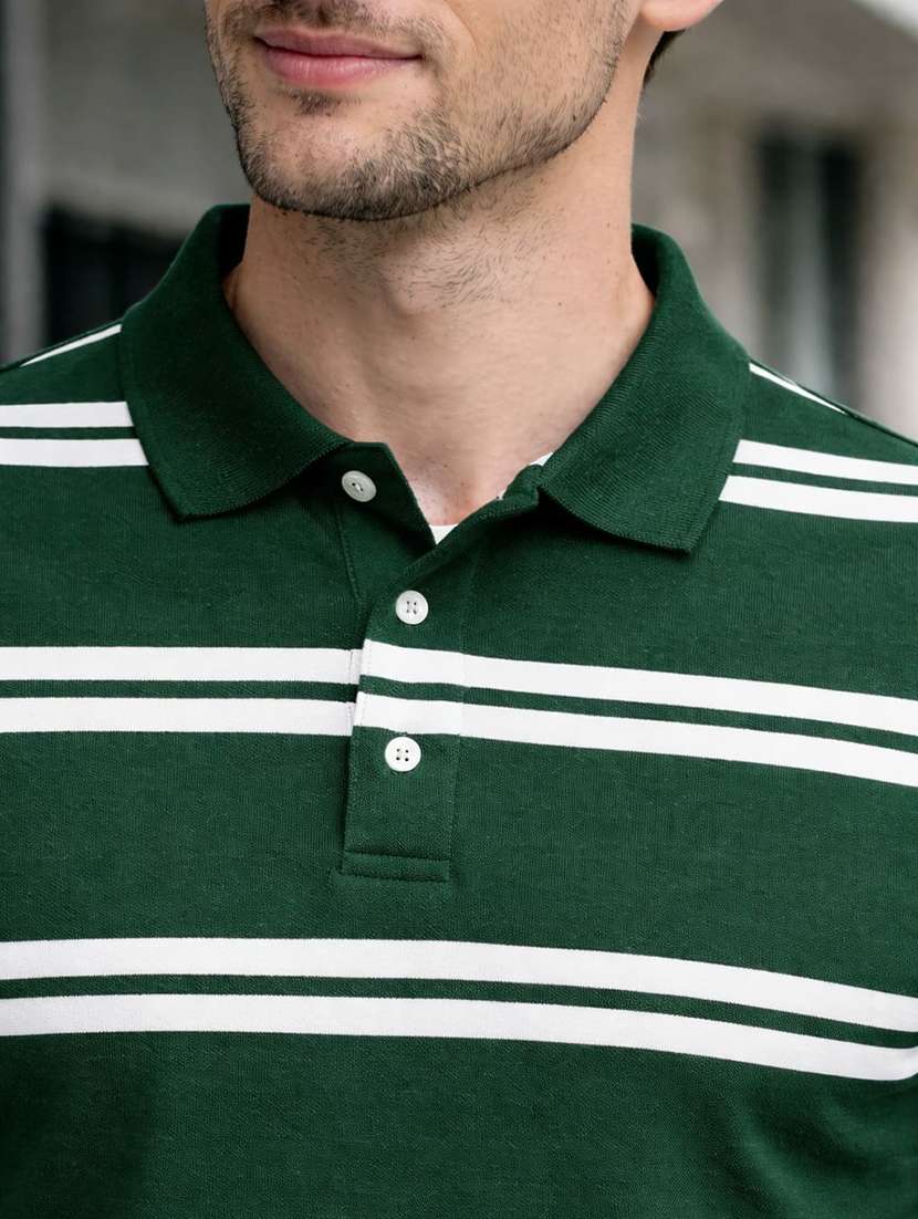 men green colored cotton blend color block t-shirt - 22471576 -  Standard Image - 1
