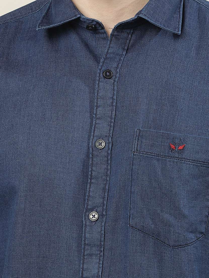 men solid short sleeve slim fit casual shirt - 22471604 -  Standard Image - 1