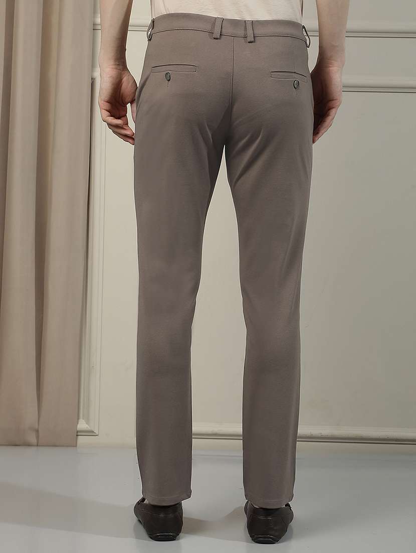 men solid mid rise chinos casual trouser - 22471616 -  Standard Image - 4