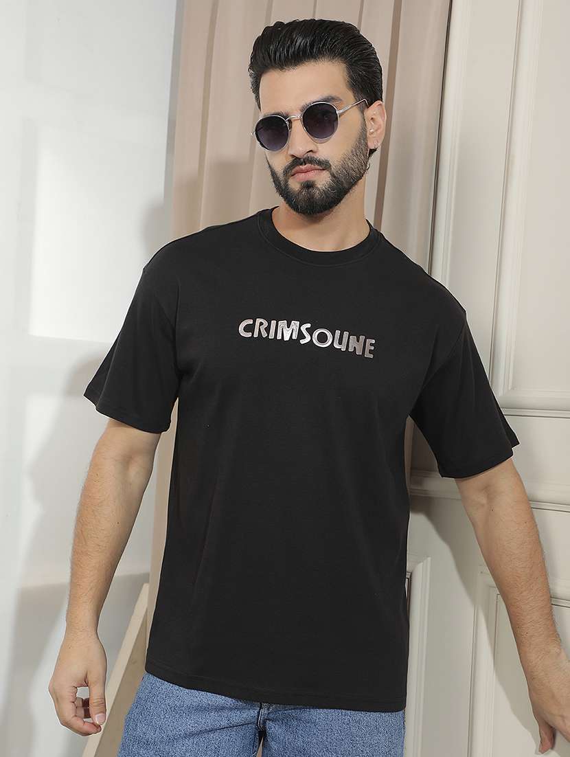 men typographic short sleeve regular fit t-shirt