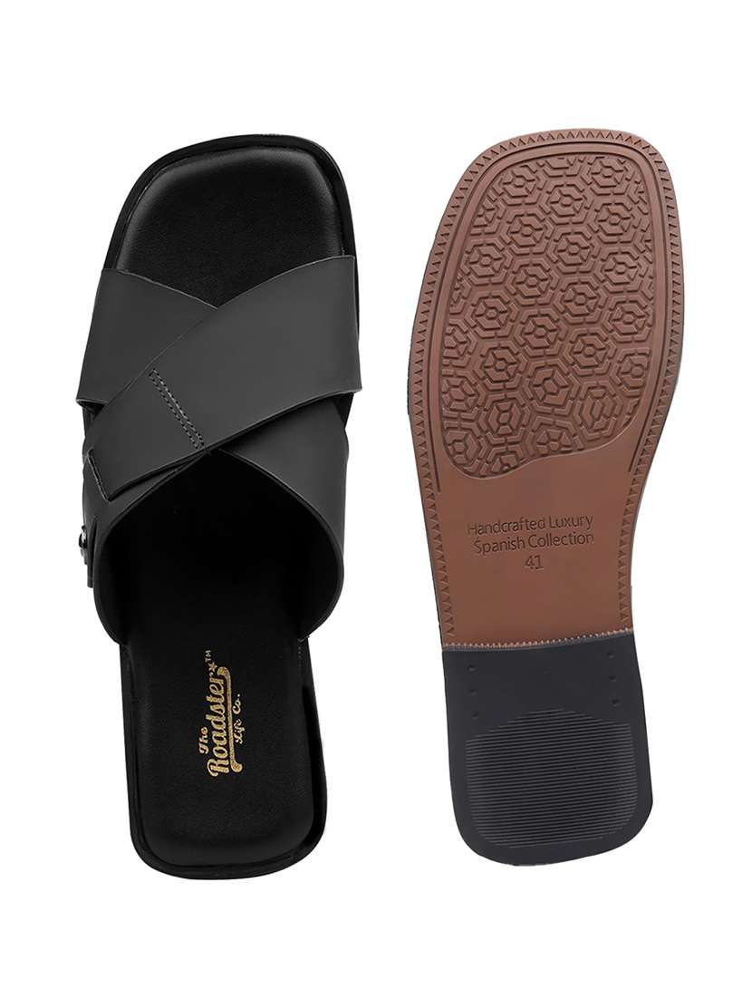 men solid slip on sandal - 22471626 -  Standard Image - 4