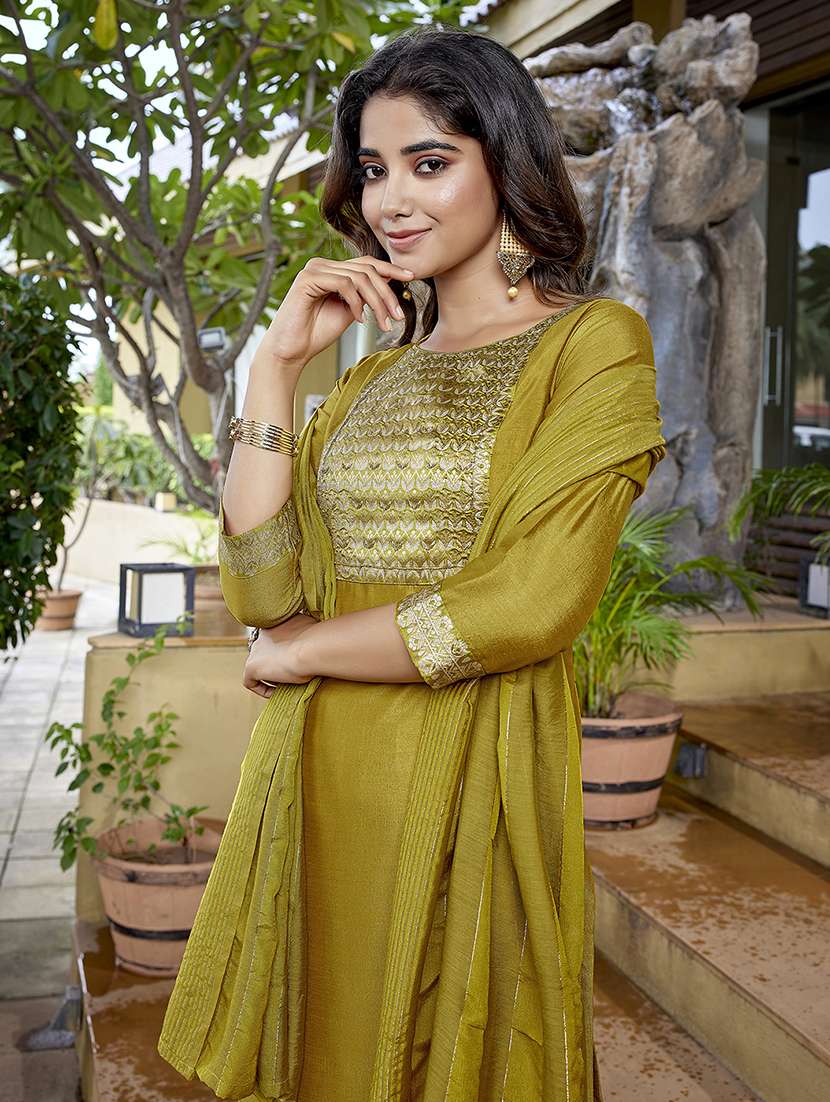 women mustard suit set - 22471663 -  Standard Image - 1