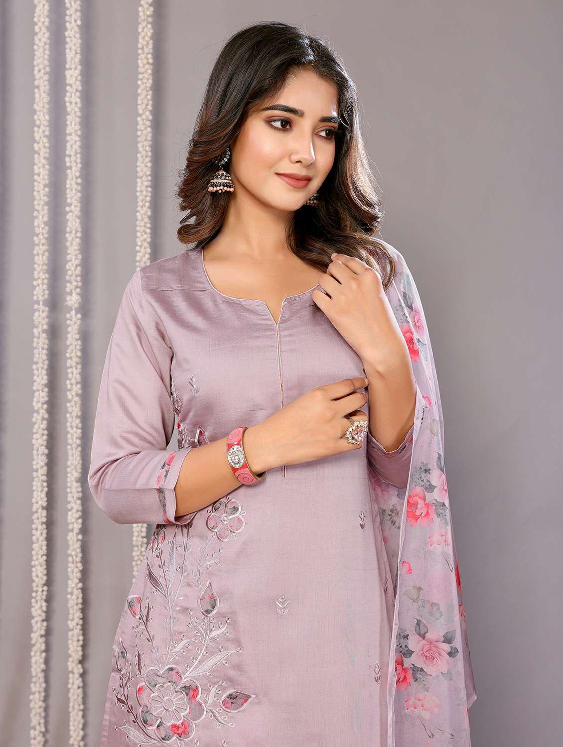 women lavender suit set - 22471684 -  Standard Image - 1