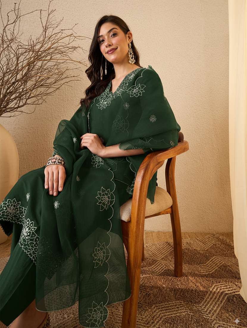 women olive suit set - 22471751 -  Standard Image - 1