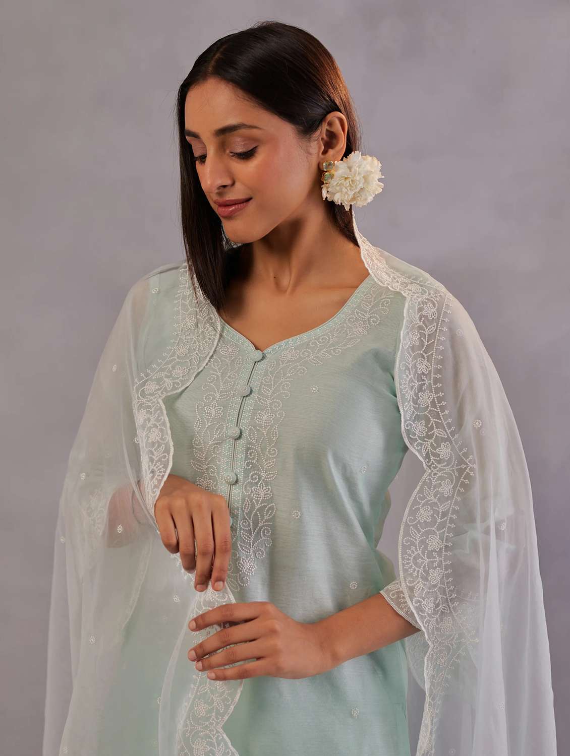 women sea green suit set - 22471760 -  Standard Image - 1