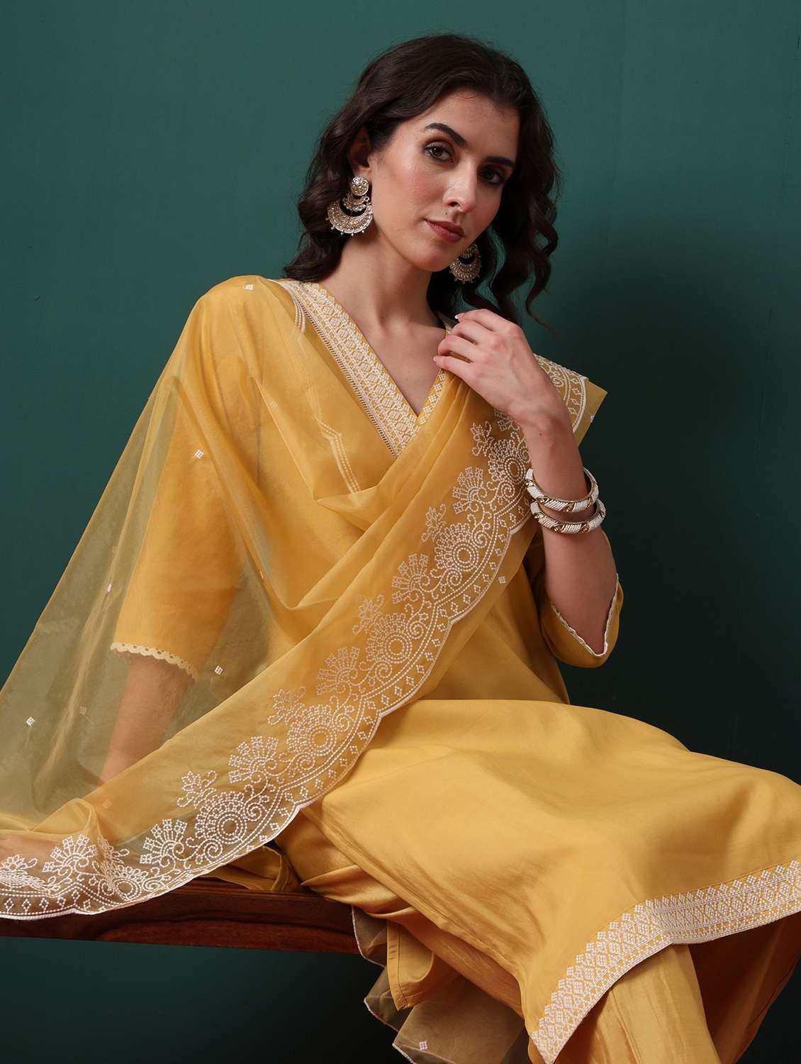 women yellow suit set - 22471767 -  Standard Image - 1