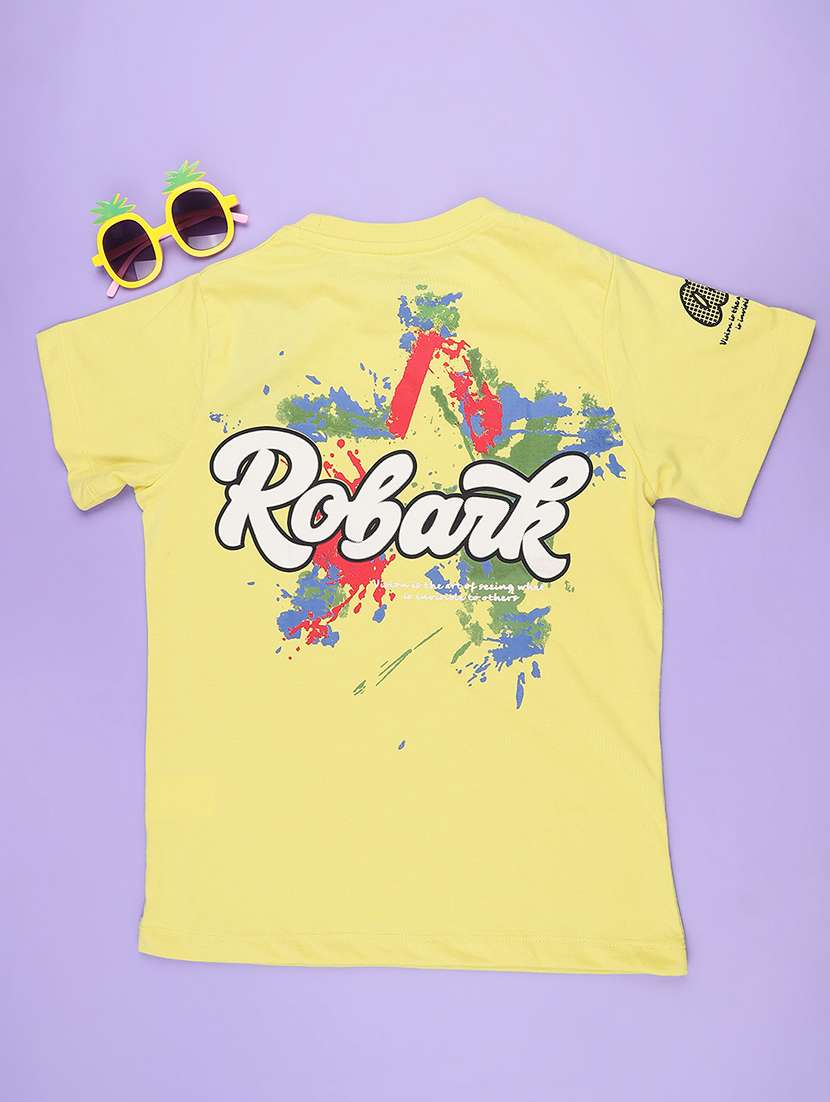 Boys Printed Short Sleeves Regular Fit T-shirt - 22471958 -  Standard Image - 1