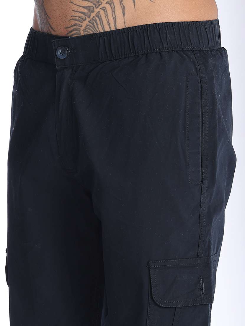 Men Solid Mid Rise Regular Fit Jogger - 22472210 -  Standard Image - 1