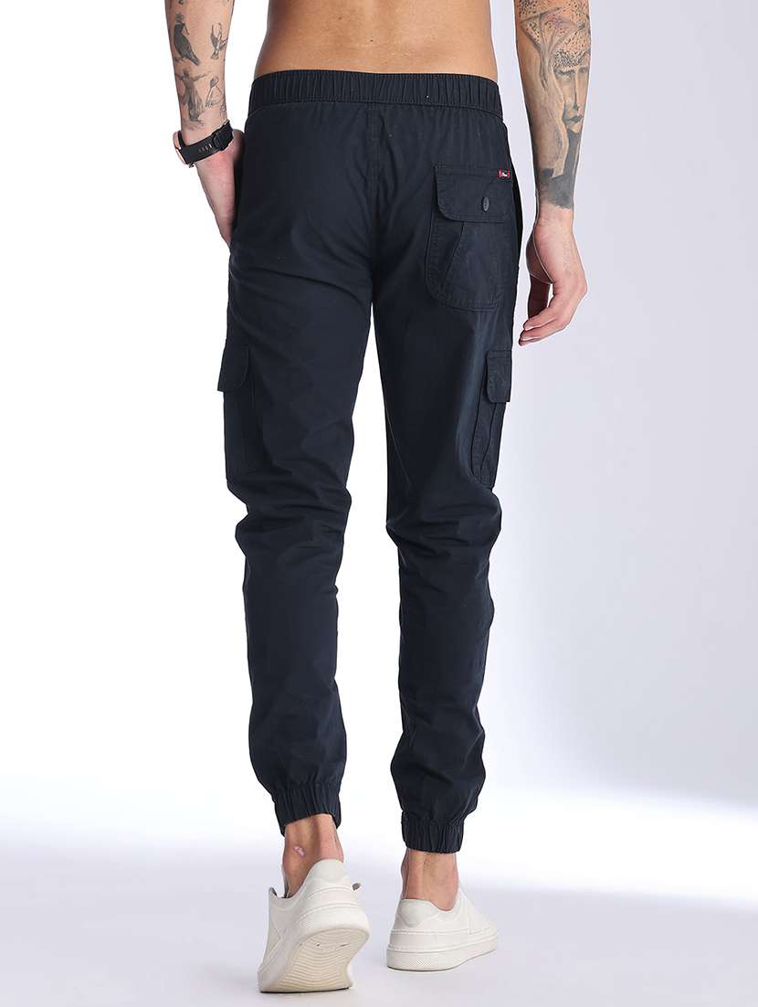 Men Solid Mid Rise Regular Fit Jogger - 22472210 -  Standard Image - 4