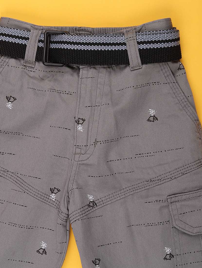 Boys Printed Mid Rise Three Fourth Shorts - 22472253 -  Standard Image - 4