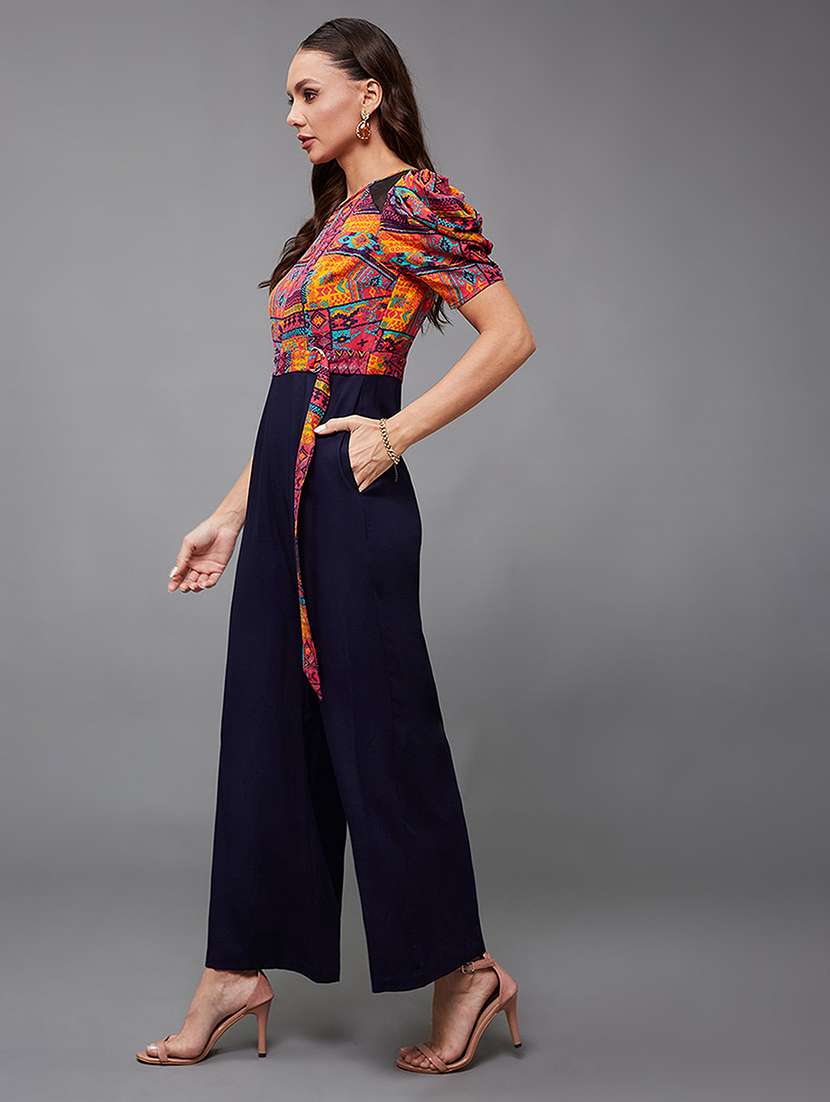 women multi viscose full leg jumpsuit - 22472395 -  Standard Image - 4