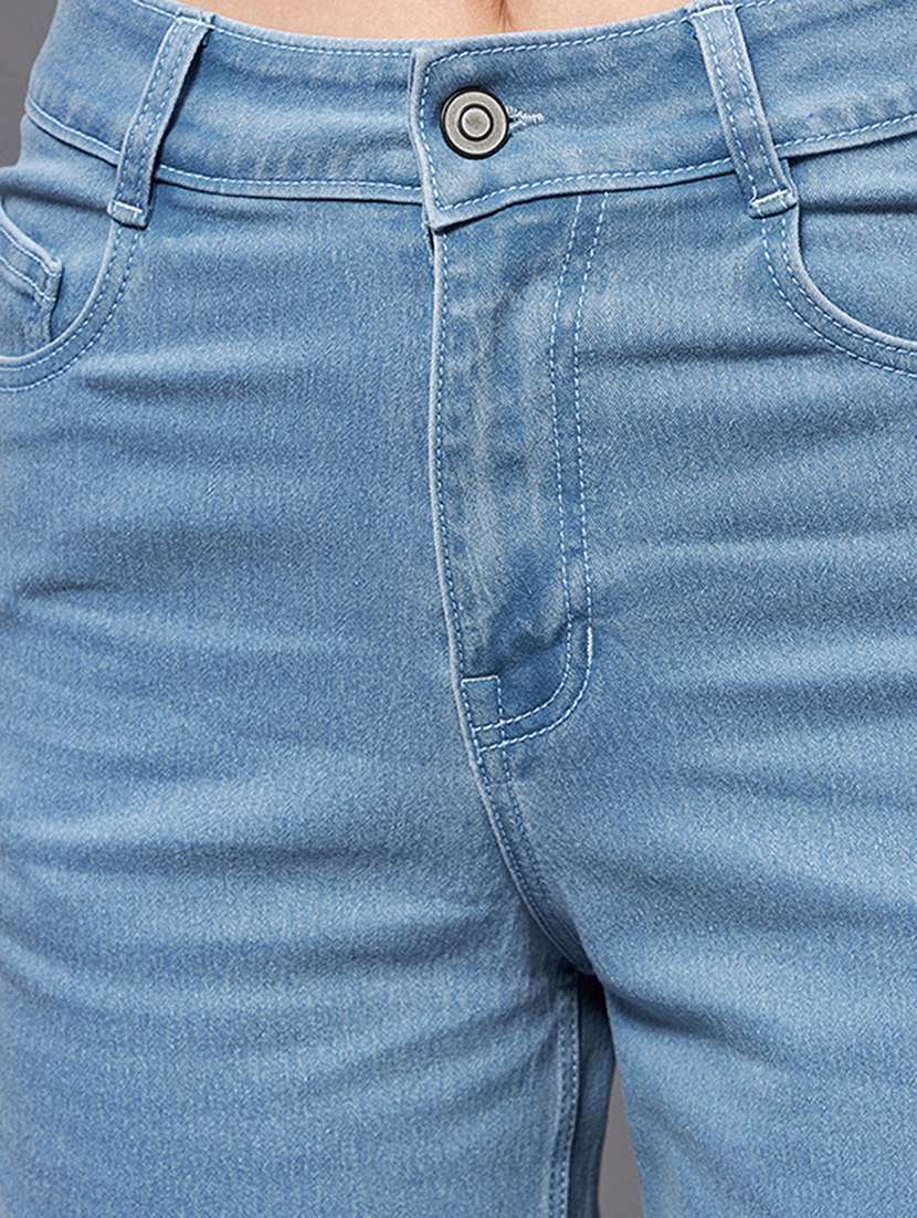 women blue denim bermuda short - 22472423 -  Standard Image - 4