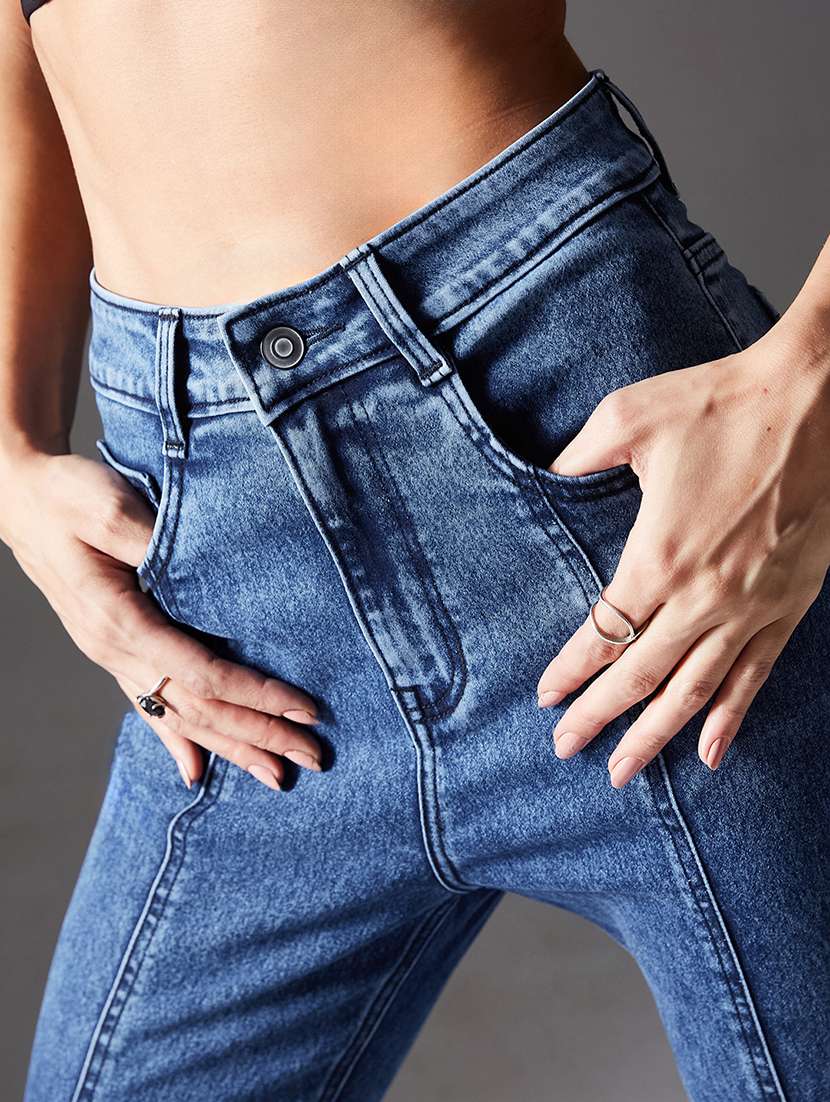Women Navy Blue Denim Jean - 22472517 -  Standard Image - 1