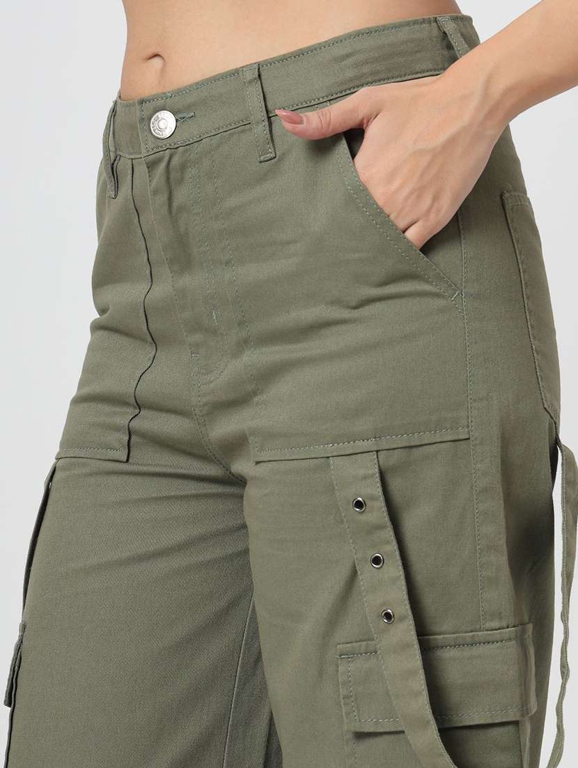 women green cotton cargo - 22472543 -  Standard Image - 1