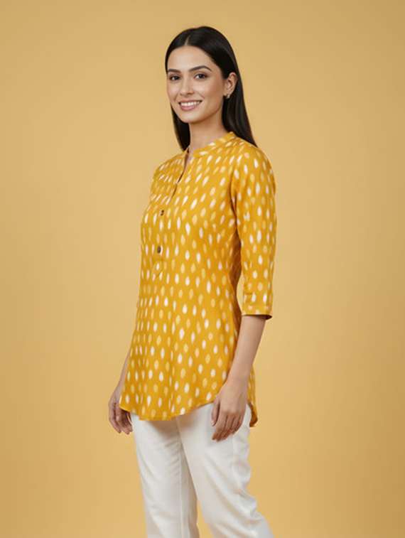 women multi colored cotton a-line kurti - 22472544 -  Standard Image - 1