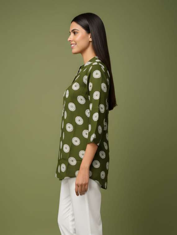 women multi colored cotton a-line kurti - 22472549 -  Standard Image - 1